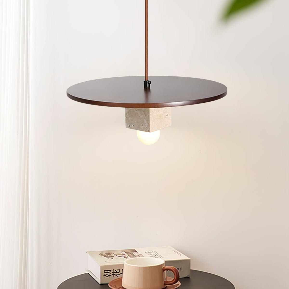 Ucariel Geometric Travertine Pendant Light - Neutralighting