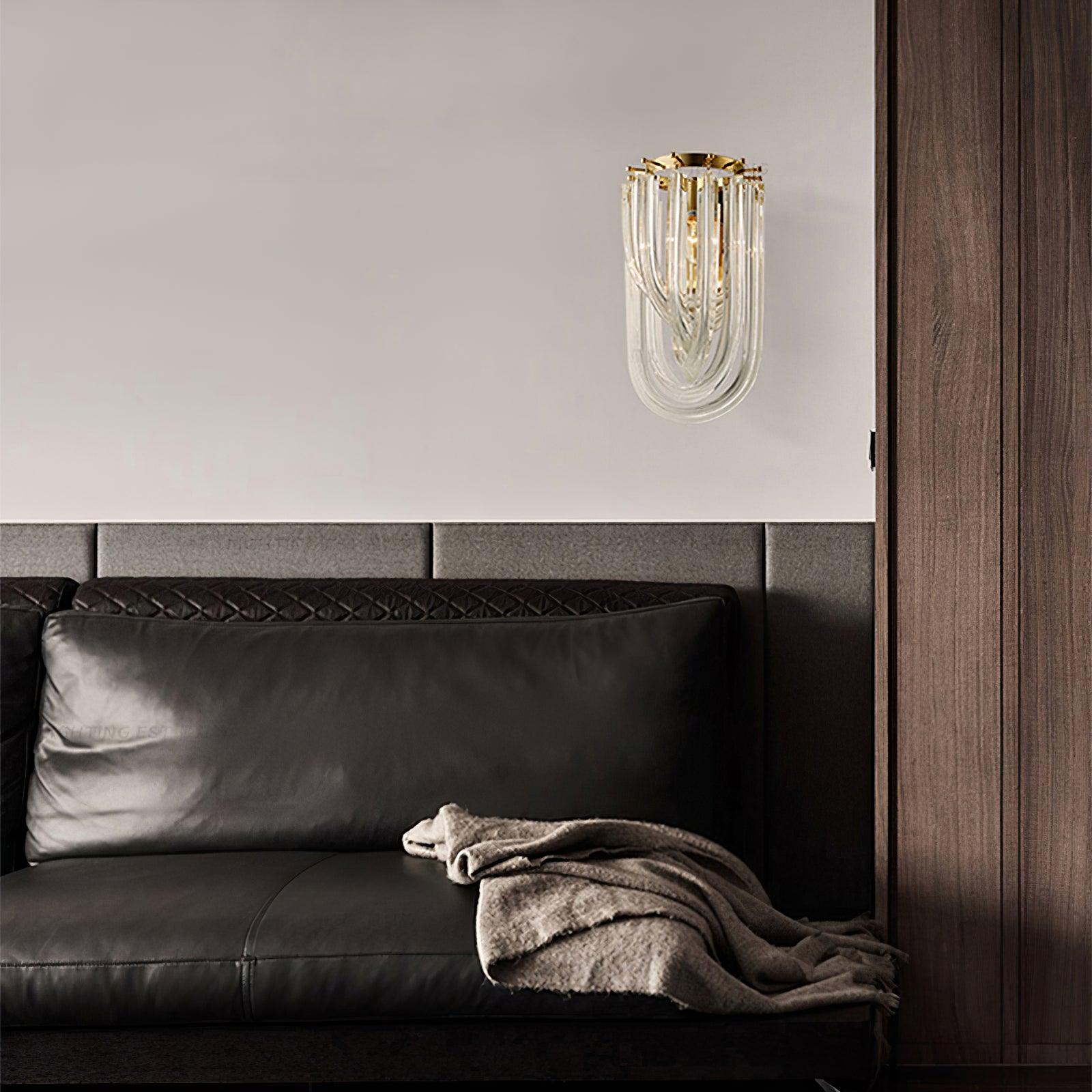 Aurora Wall Lamp Trevi Murano Glass Gold Modern Luxury - Neutralighting