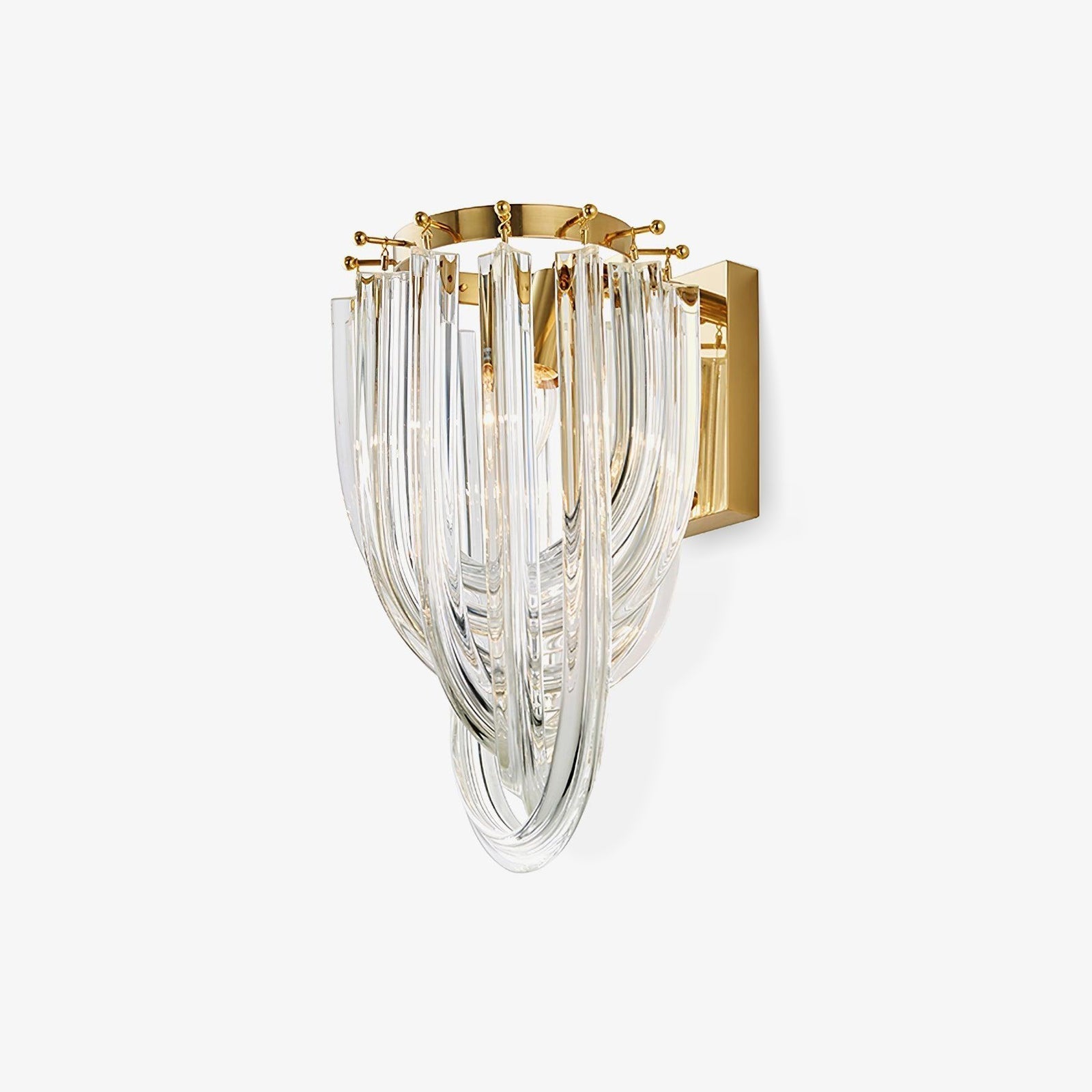 Aurora Wall Lamp Trevi Murano Glass Gold Modern Luxury - Neutralighting