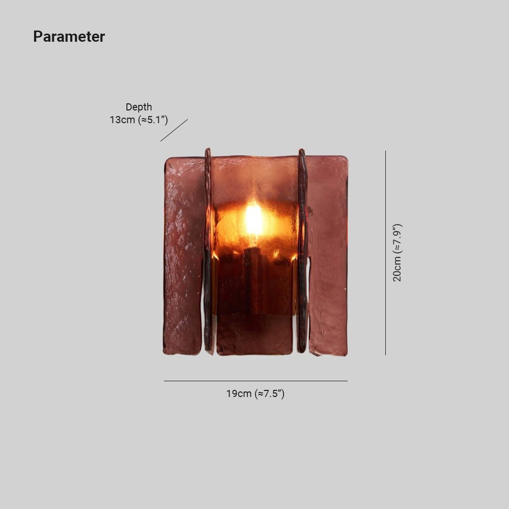 Solanic Lampe Murale Artistique en Verre Élégante