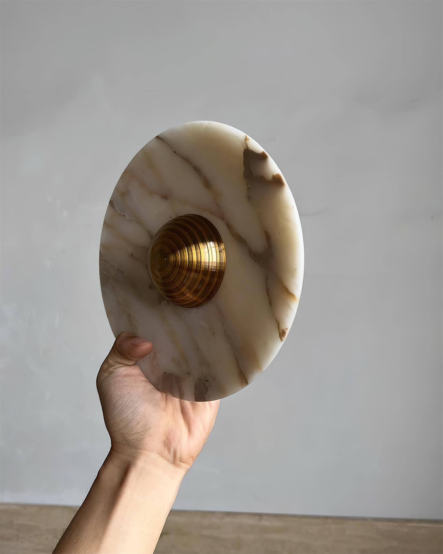 Sfera Applique Murale Moderne LED Disque en Marbre - Neutralighting