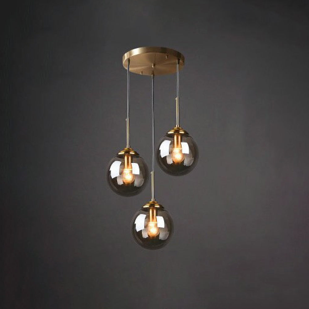 Valentina Designer Bubble Glass Pendant Light, Smoke/Clear/Amber
