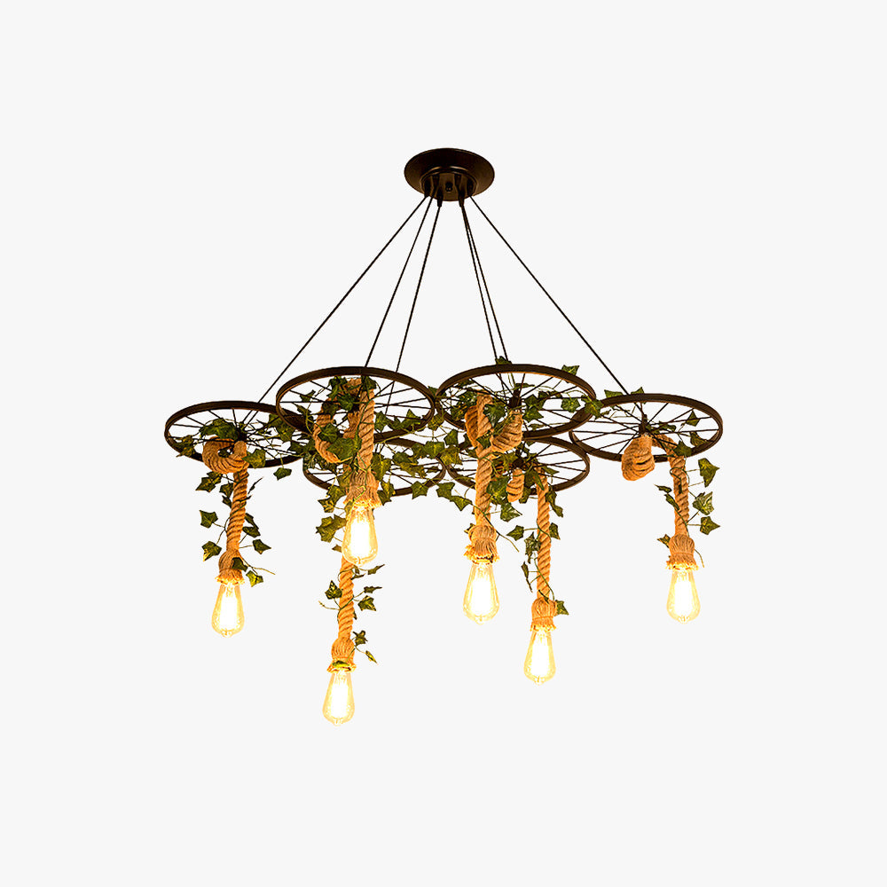 Arisha Industrial LED Chandelier Black Bar/Living Room