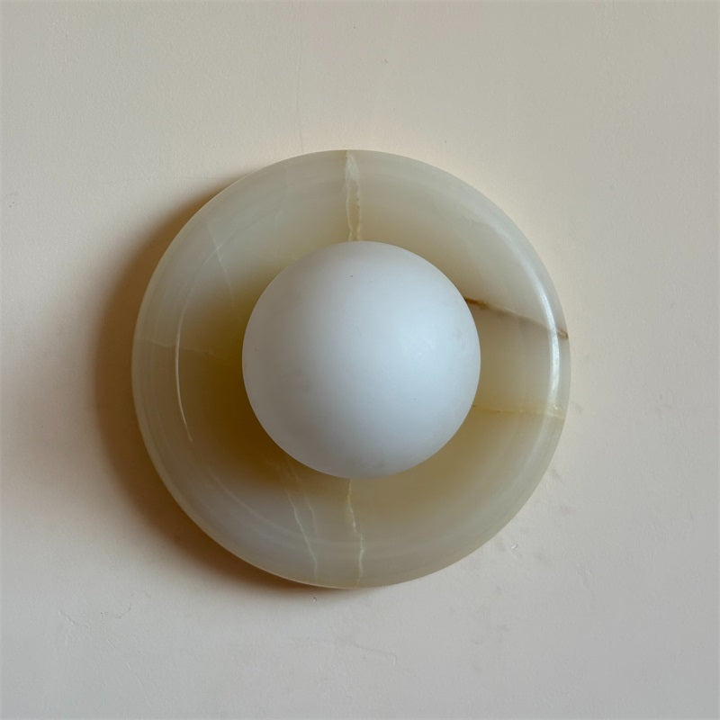 Aursilos Premium Nordic Art White Jade Glass Sconce Wall Lamp - Letslighting