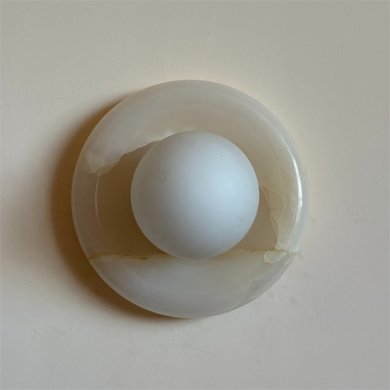Aursilos Premium Nordic Art White Jade Glass Sconce Wall Lamp - Letslighting