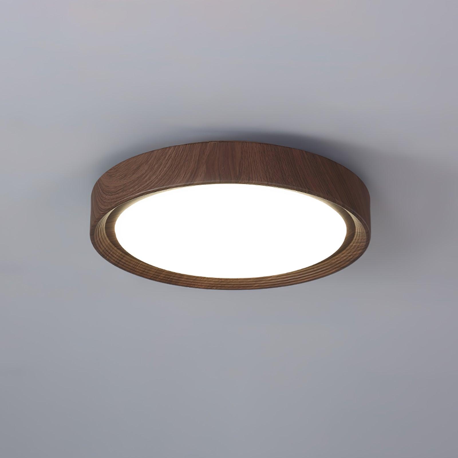 Orbis Wood Wood Grain Round Ceiling Light - Neutralighting