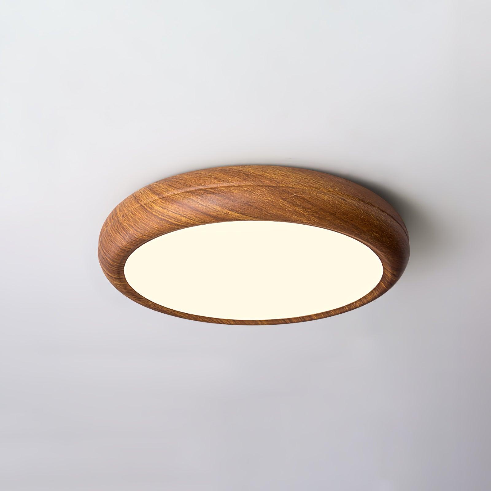 Orbis Wood Wood Grain Round Ceiling Light - Neutralighting