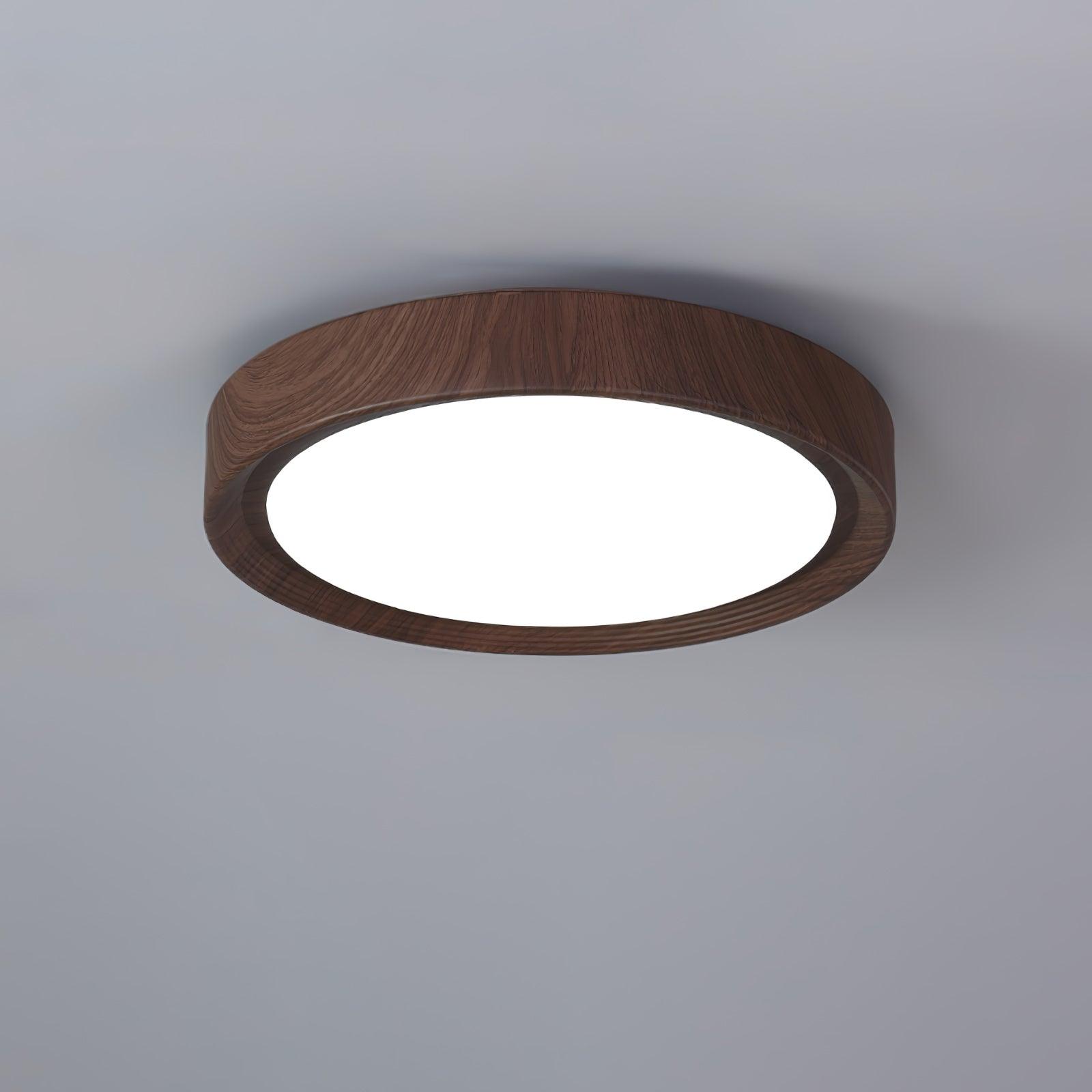 Orbis Wood Wood Grain Round Ceiling Light - Neutralighting