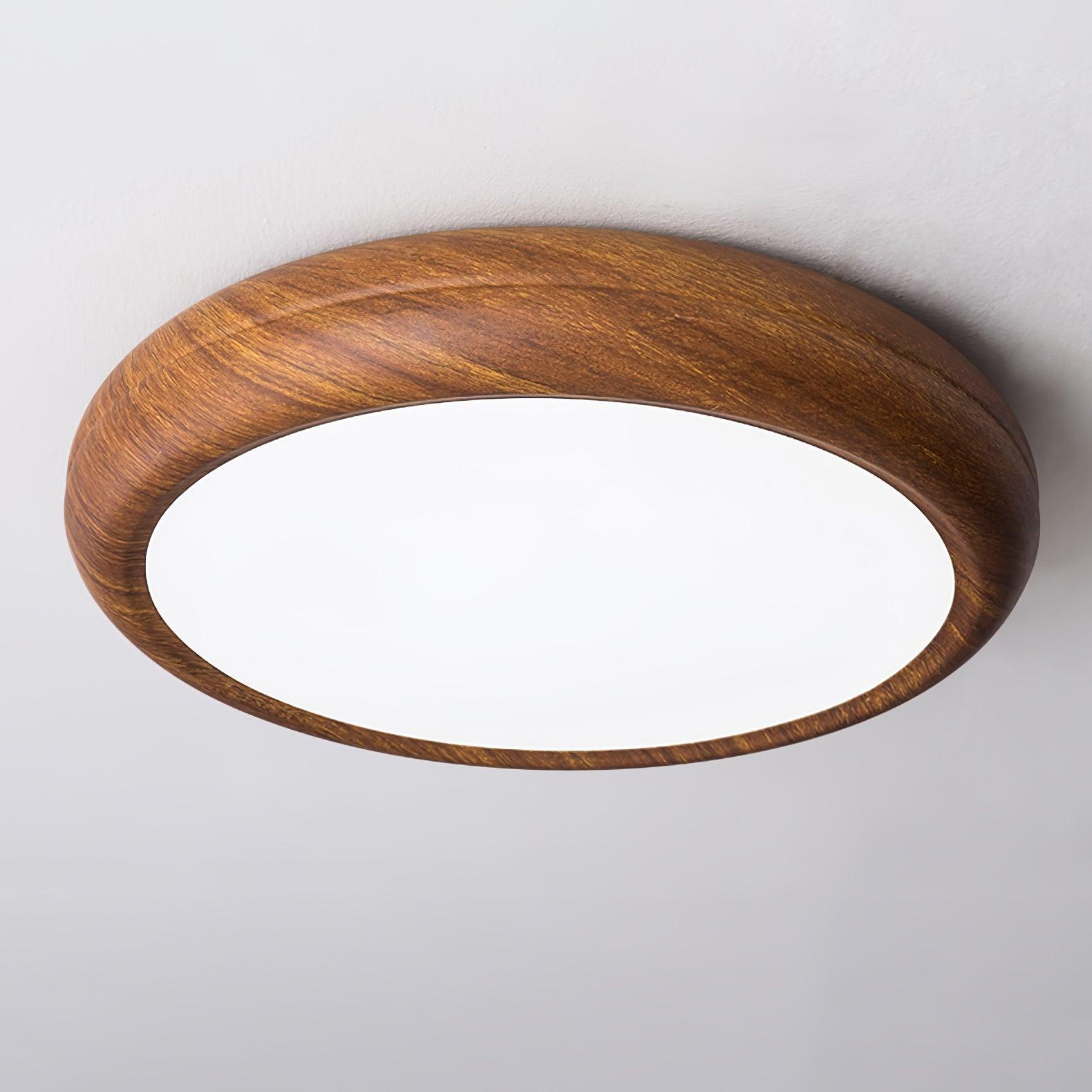 Orbis Wood Wood Grain Round Ceiling Light - Neutralighting