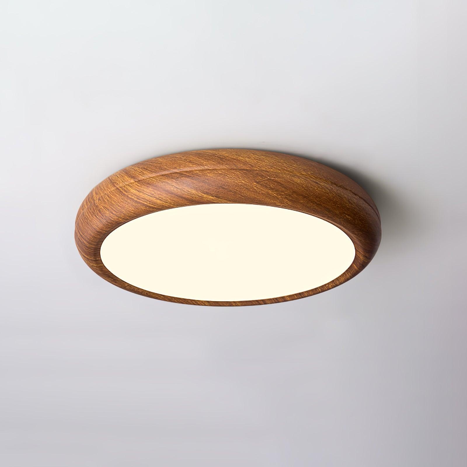 Orbis Wood Wood Grain Round Ceiling Light - Neutralighting