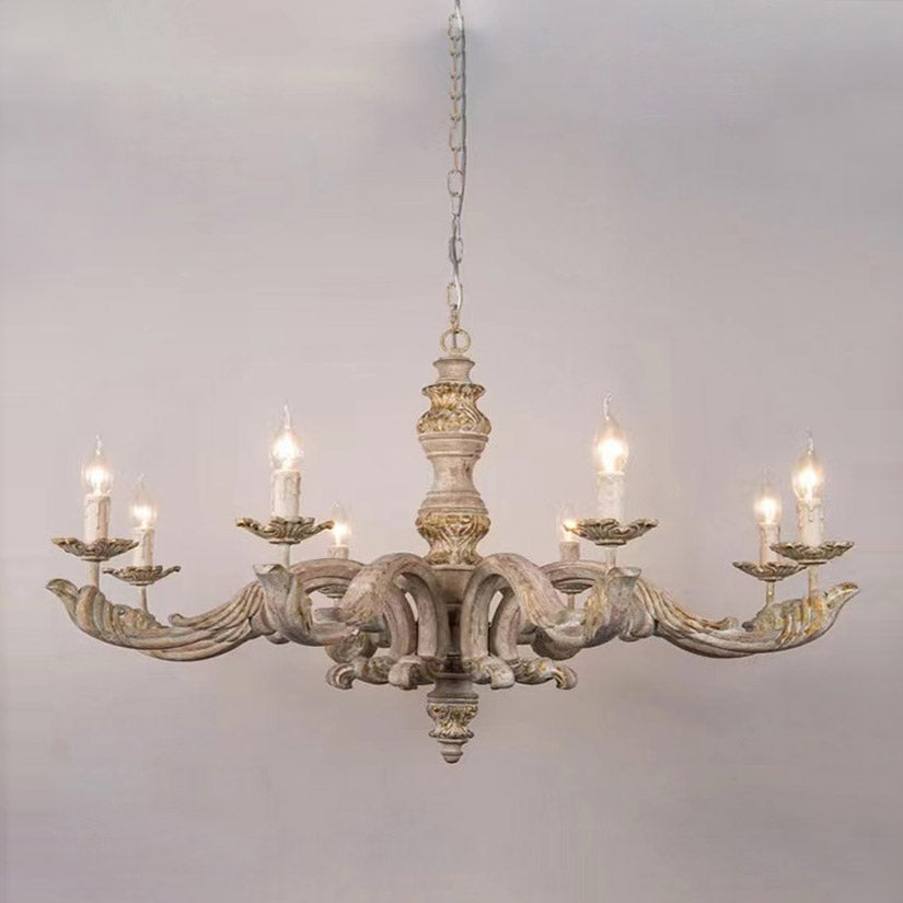 Vovynan Luxury Roman Column Wooden Chandelier - Letslighting