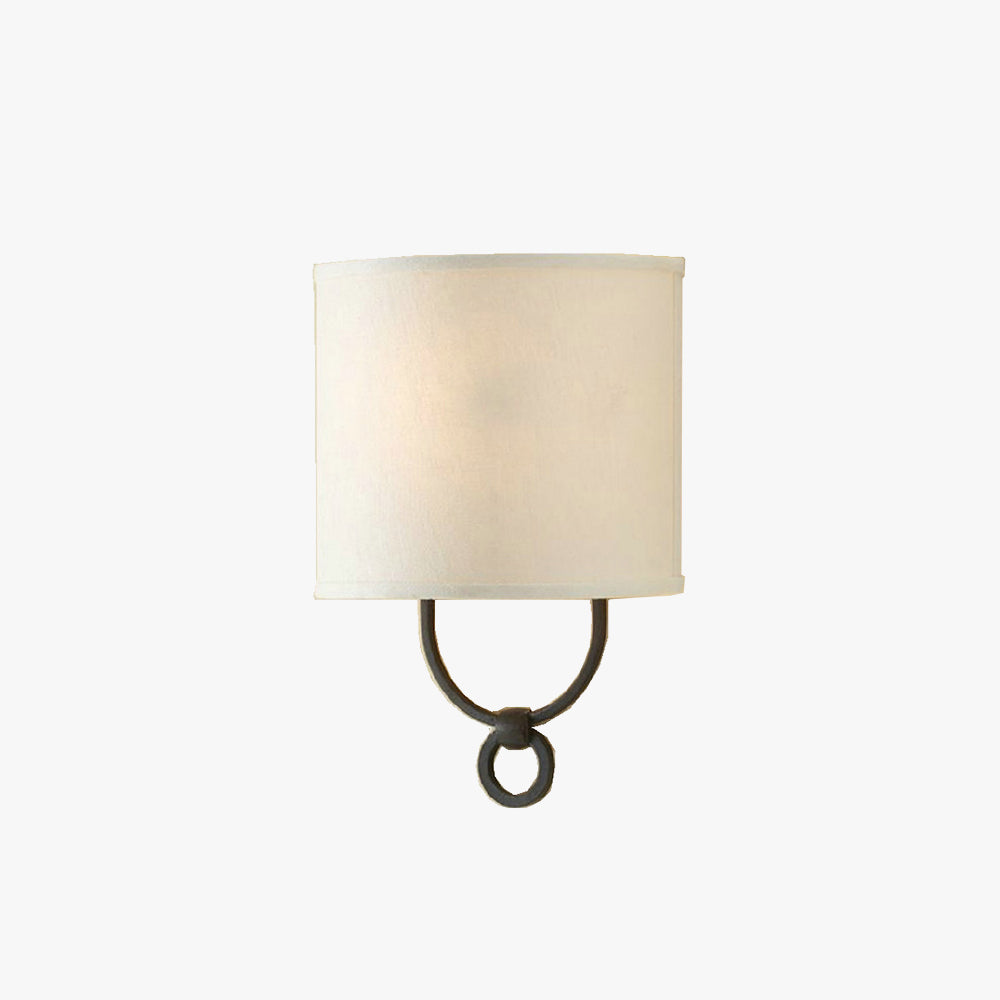 Silva Modern Cylindrical Metal Fabric Indoor Wall Lamp Bedroom