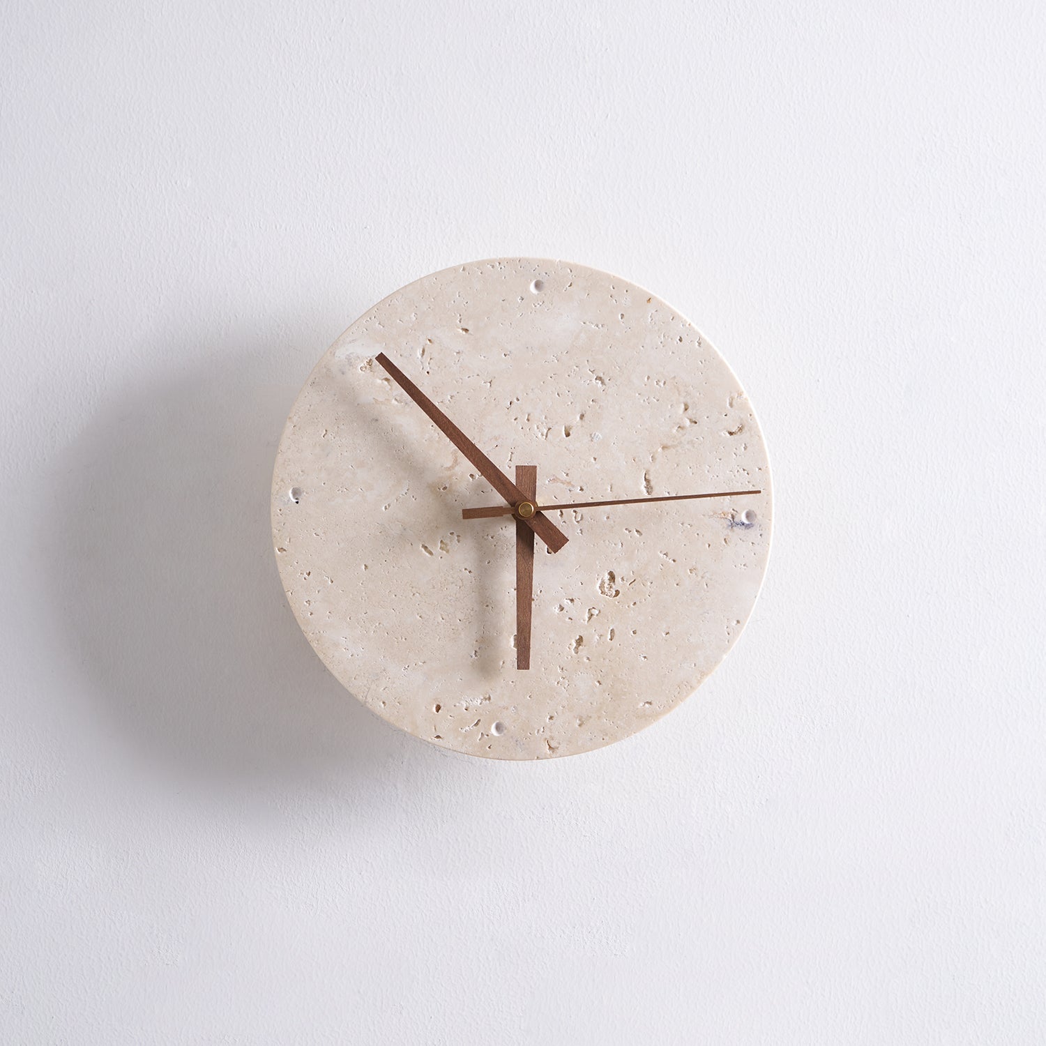 Wall Lamp Travertine Clock with Modern Minimalist Style Natural - Letslighting