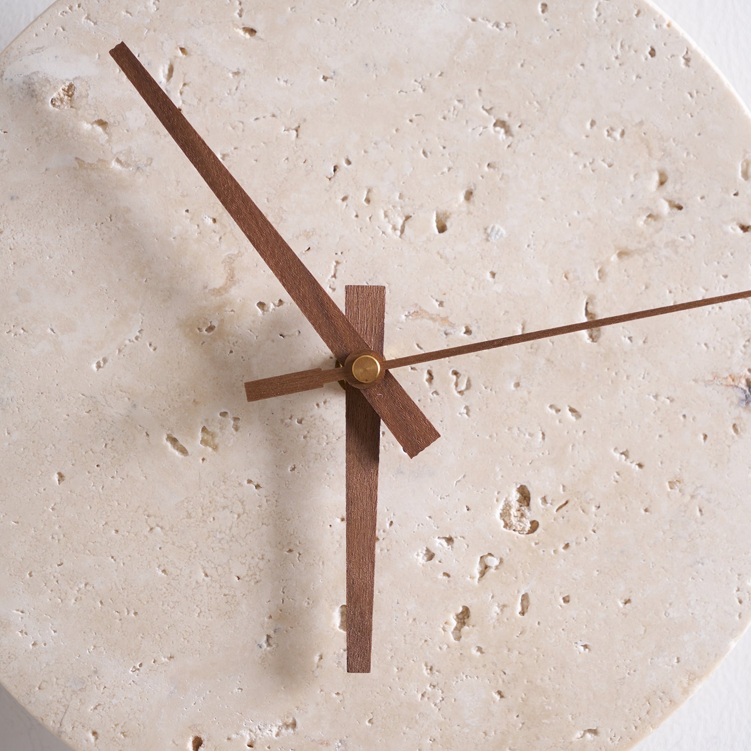 Wall Lamp Travertine Clock with Modern Minimalist Style Natural - Letslighting