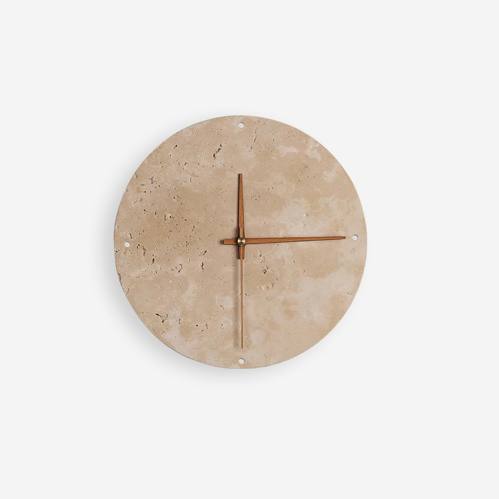 Wall Lamp Travertine Clock with Modern Minimalist Style Natural - Letslighting
