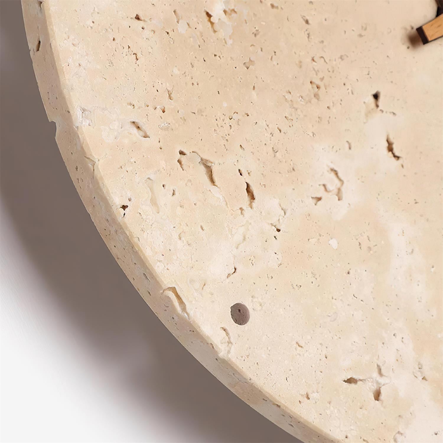 Wall Lamp Travertine Clock with Modern Minimalist Style Natural - Letslighting