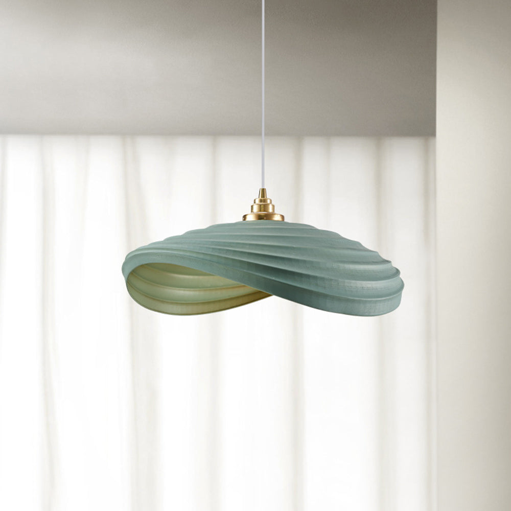 Ritta Wabi-Sabi Minimalisme Ripple Pendant Light, Resin&Metal