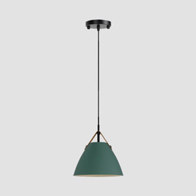Valentina Modern Frisbee Shaped Metal Pendant Light, Black/White