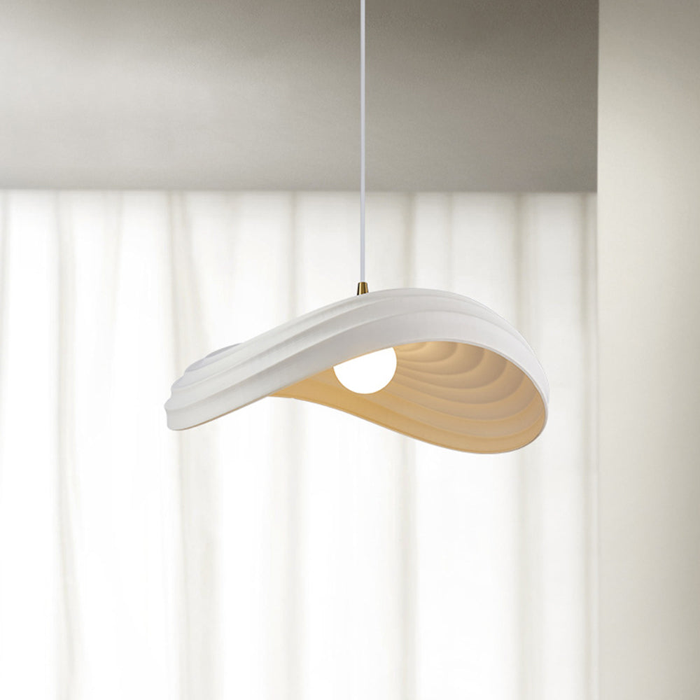 Ritta Wabi-Sabi Minimalisme Ripple Pendant Light, Resin&Metal