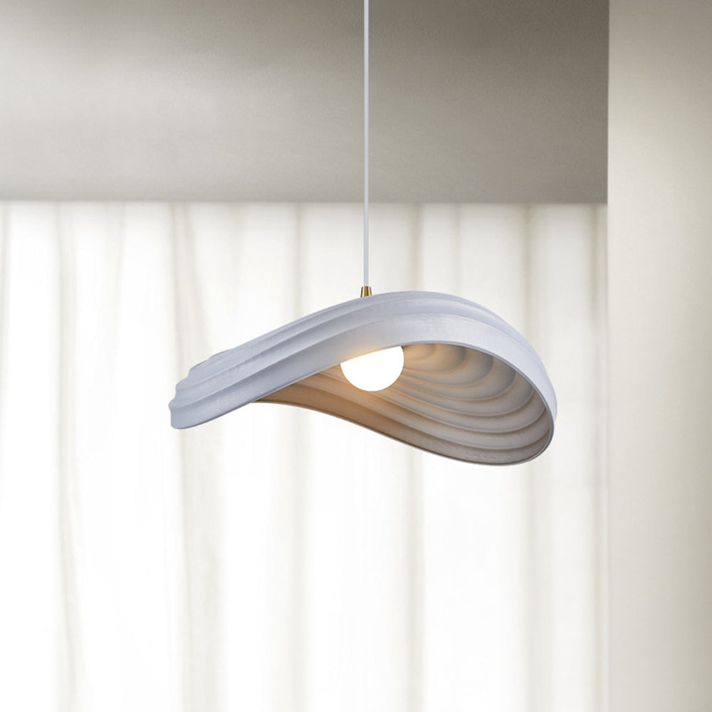 Ritta Wabi-Sabi Minimalisme Ripple Pendant Light, Resin&Metal