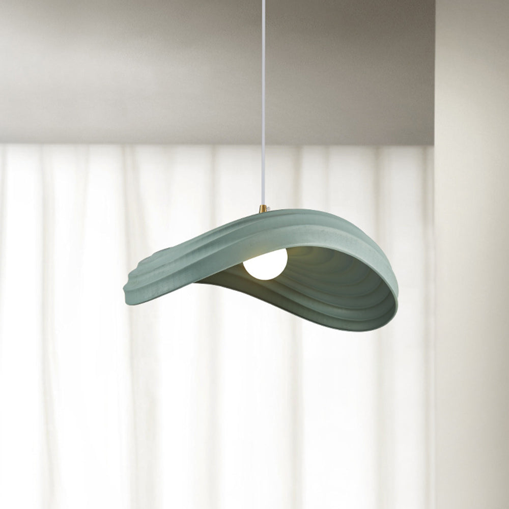 Ritta Wabi-Sabi Minimalisme Ripple Pendant Light, Resin&Metal