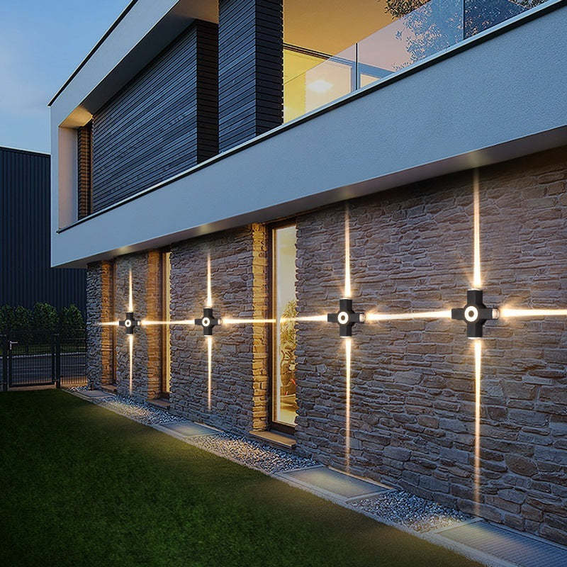 Ray Modern Waterproof Minimalist Cross Outdoor Wall Light Garden/Corridor