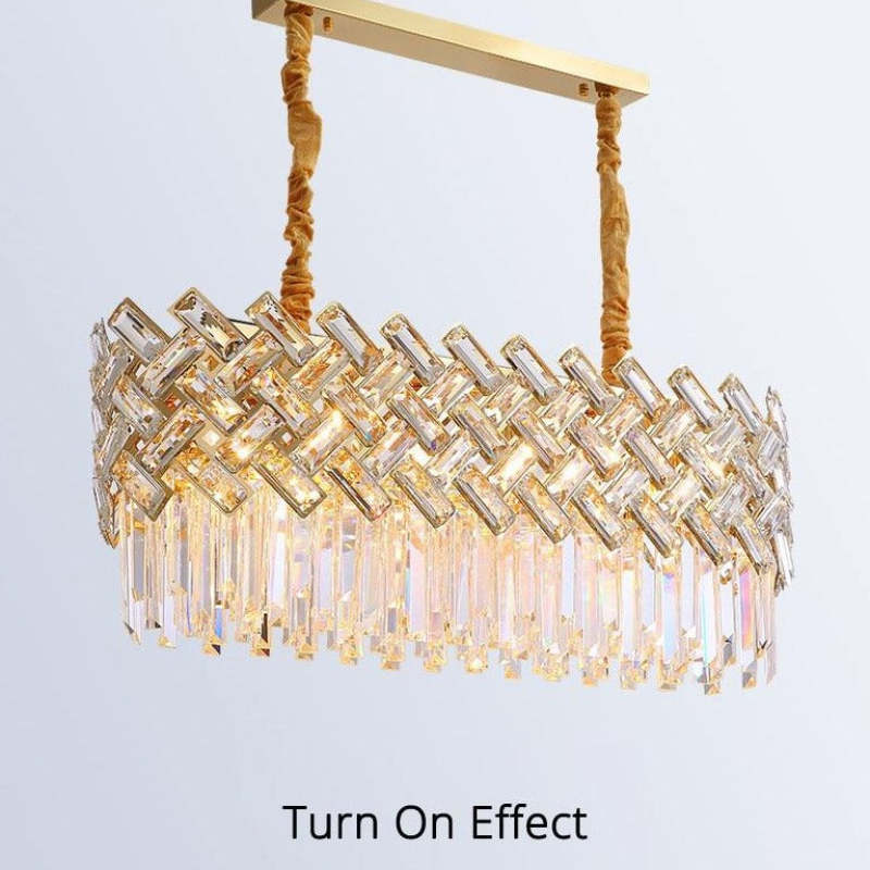 Kristy Luxury Gold Chandelier, Crystal & Metal