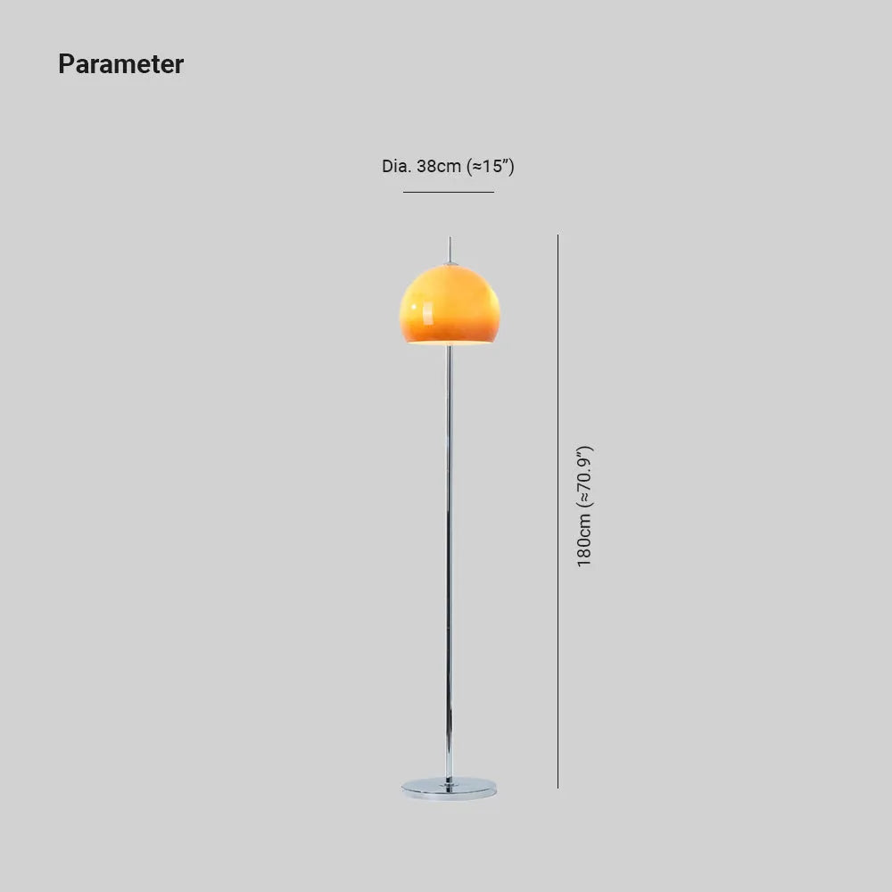 Mira Sunset Dome Glass Floor Lamp