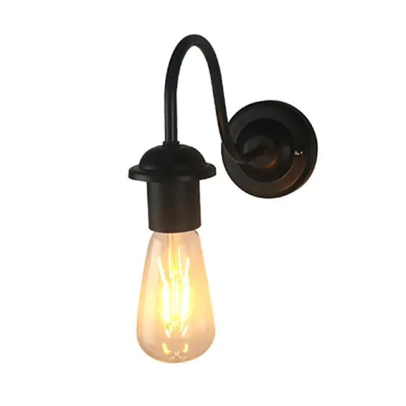 Silva Simple Retro Wrought Iron Wall Lamp for Garden