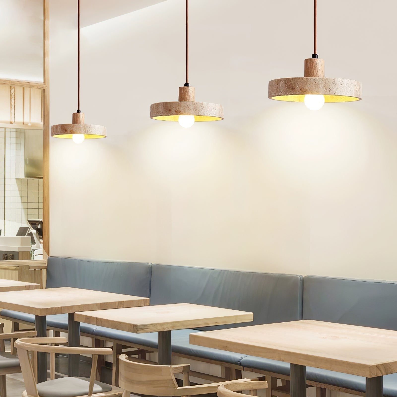 Evvynor Travertine Pendant Light - Neutralighting