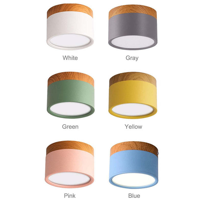 Valentina Modern Cylindrical Metal/Acrylic Flush Mount Ceiling Light