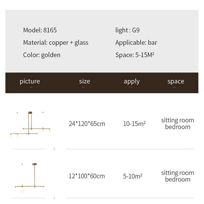 Valentina Modern Golden Bubble Copper Pendant Light