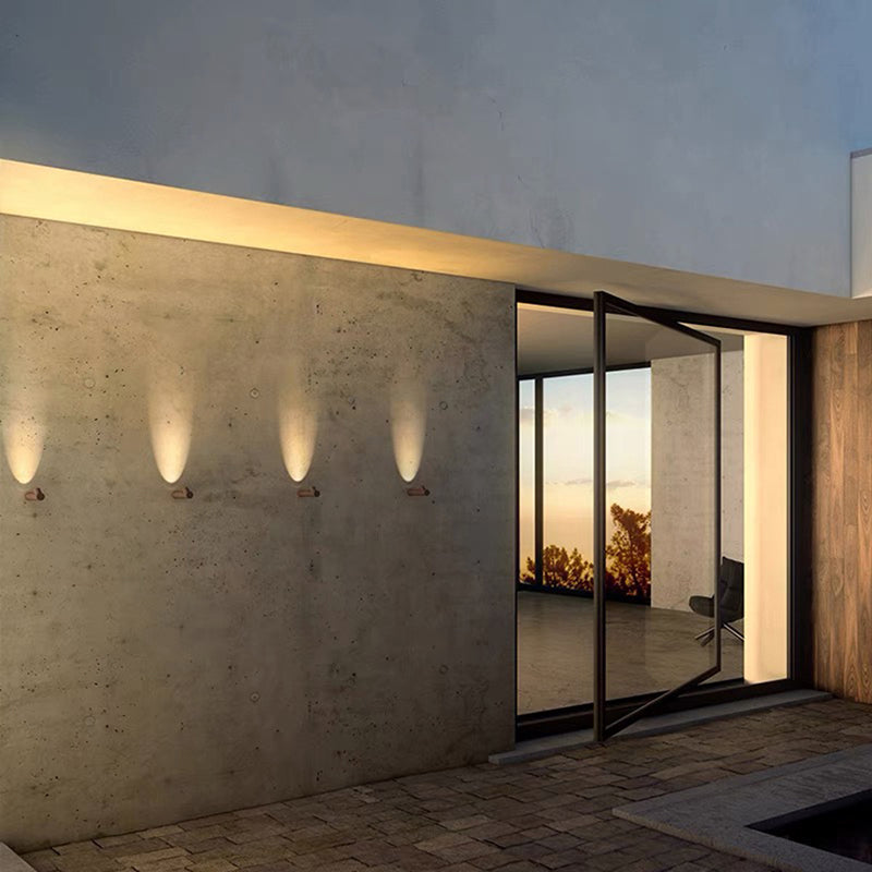 Ray Modern Waterproof Outdoor Wall Lighting, White & Black