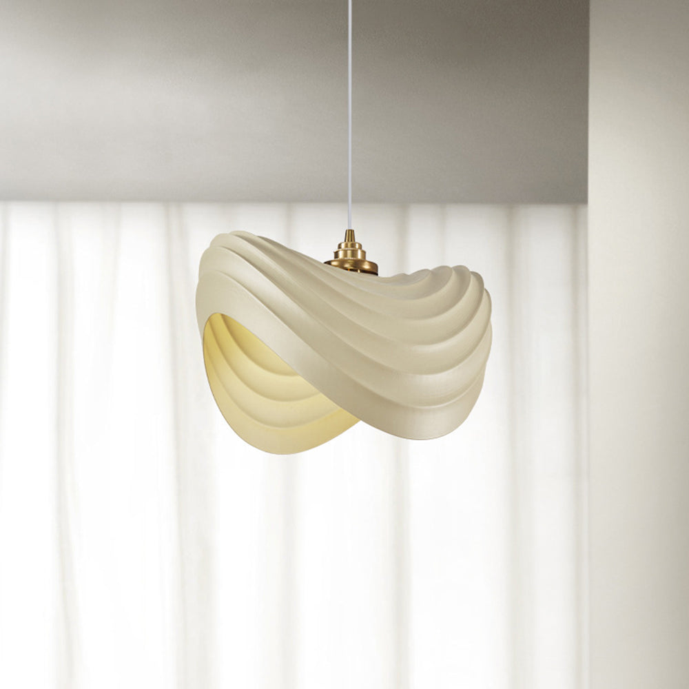 Ritta Wabi-Sabi Minimalisme Ripple Pendant Light, Resin&Metal