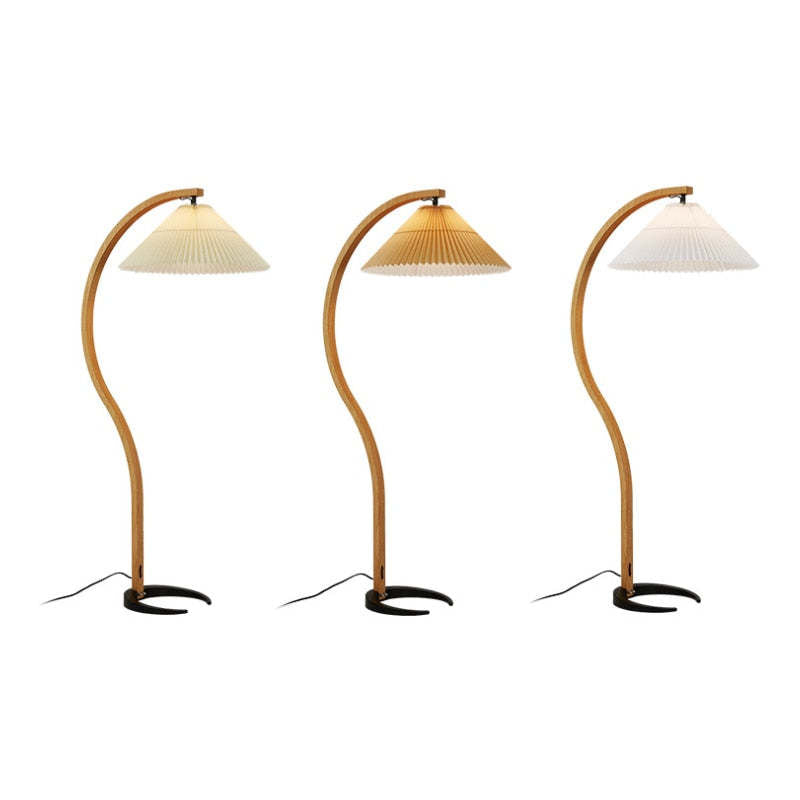 Muto Unique LED Floor Lamp, Wood/Metal, Living Room