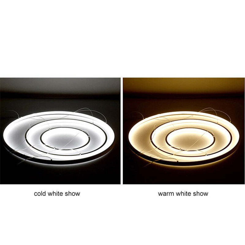 Arisha Pendant Light, Inner Ring Illuminated, White/Black/Gold