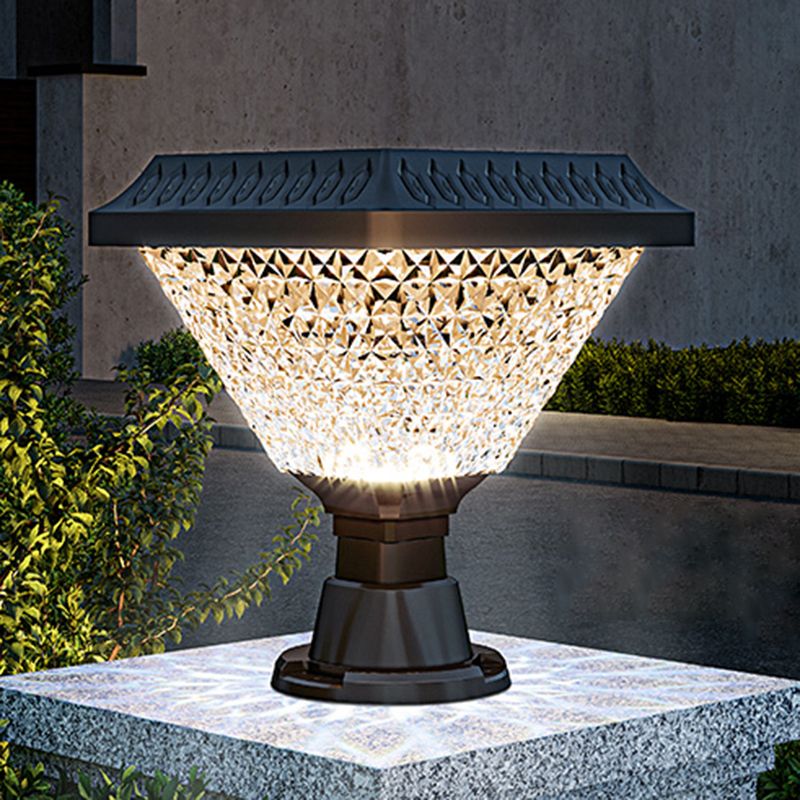 Ray Modern Geometry Acrylic Outdoor Floor Lamp, Black