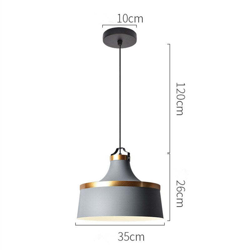 Valentina Modern Colorful Single Pendant Light, Metal Shade