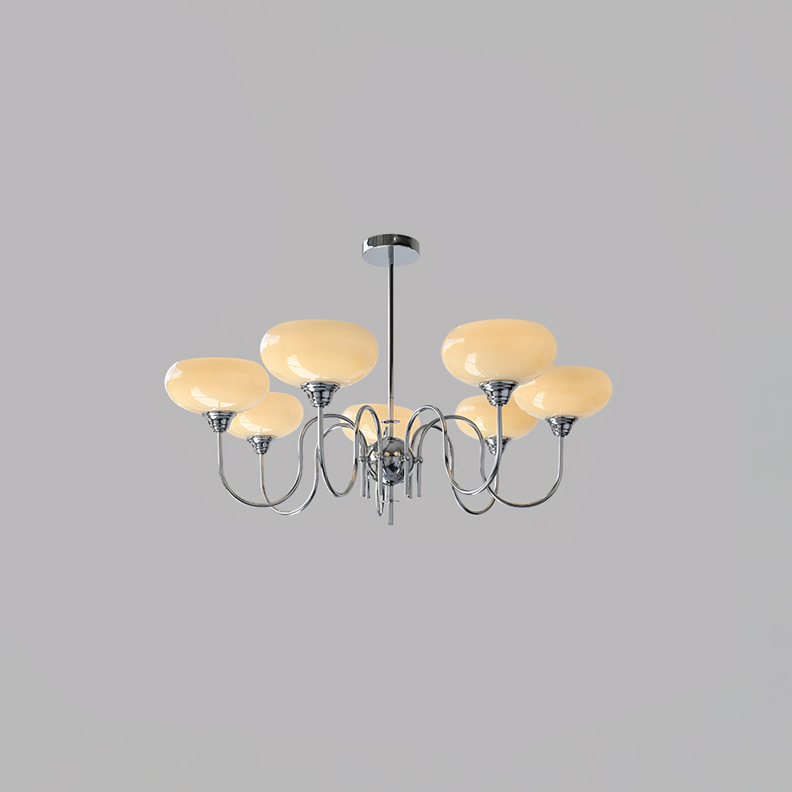 Silva Vintage LED Metal Multi Lampshade Creamy White Yellow Bulbs Luxury Bedroom Living Room Pendant Light, Gold/Chrome