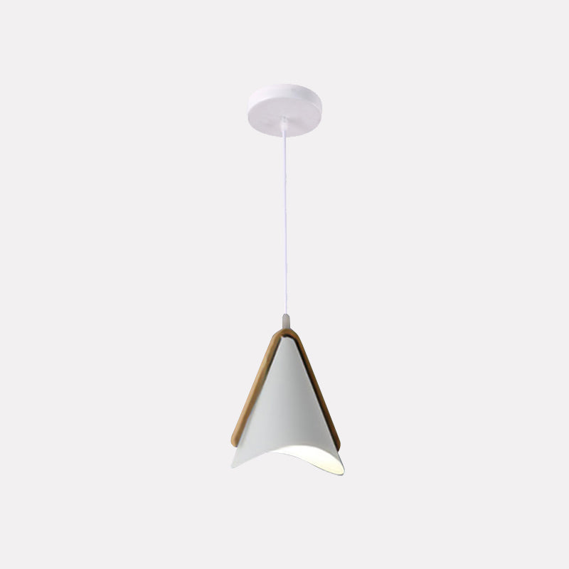 Valentina Modern Cone Pendant Light, Wood/Metal