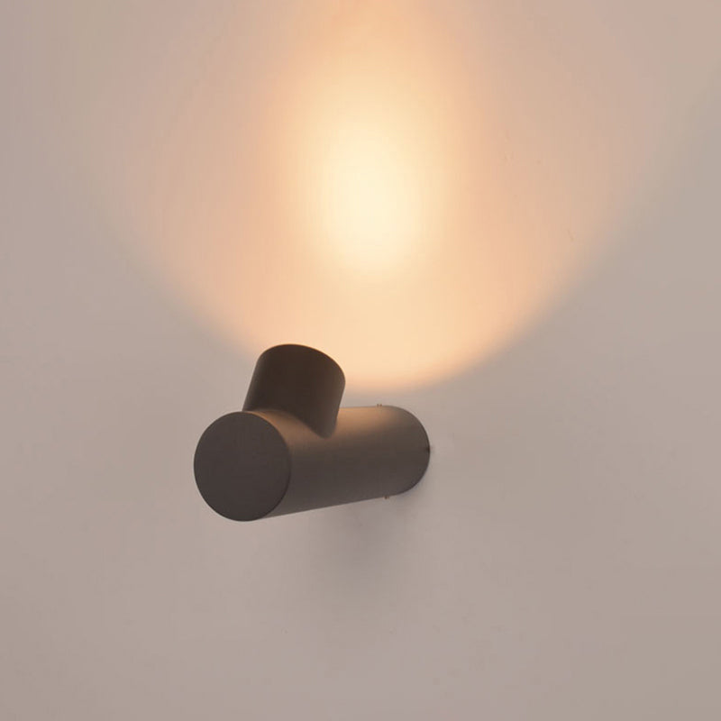 Ray Modern Waterproof Outdoor Wall Lighting, White & Black