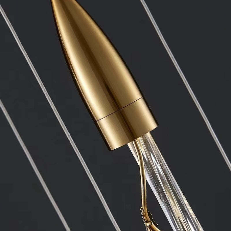 Arisha Elegant Flower Metal/Glass Pendant Light, Bedroom