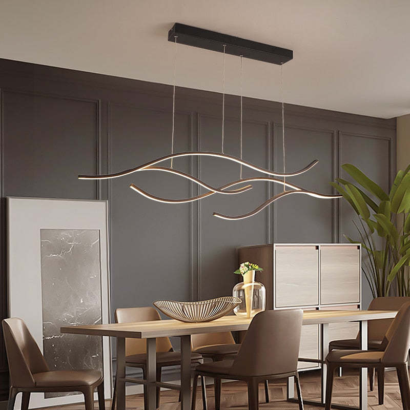 Arisha Modern Wave Pendant Light, 2 Colour
