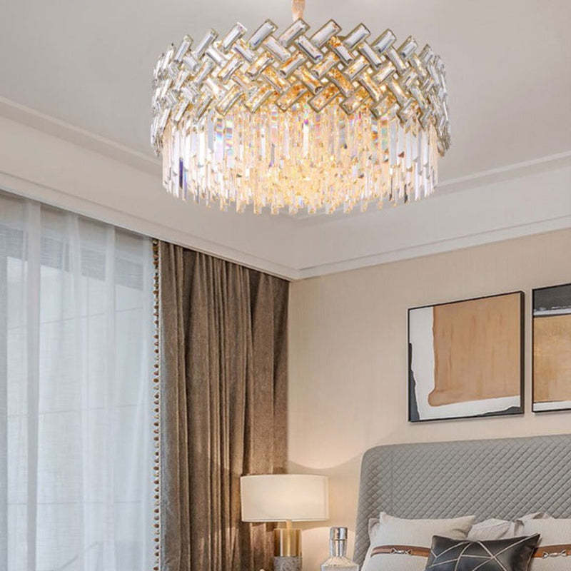 Kristy Luxury Gold Chandelier, Crystal & Metal