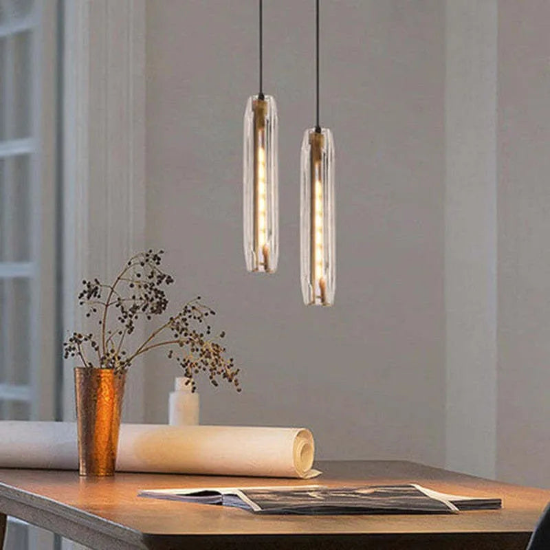 Valentina Brass Designer LED Glass Pendant Lamp