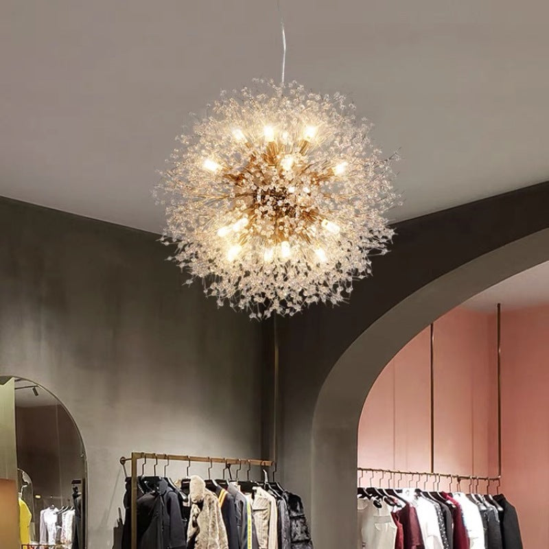 Arisha Elegant Dandelion Minimalist Luxury Pendant Light, Gold/Chorme