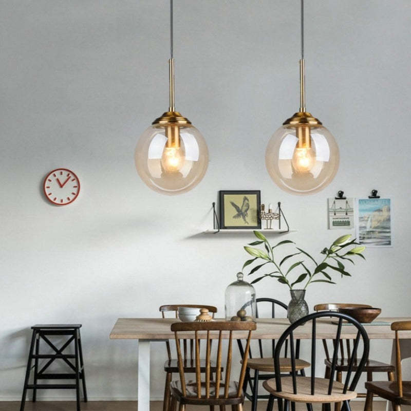Valentina Designer Bubble Glass Pendant Light, Smoke/Clear/Amber