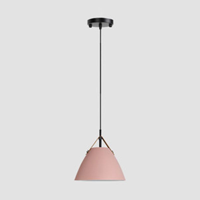 Valentina Modern Frisbee Shaped Metal Pendant Light, Black/White