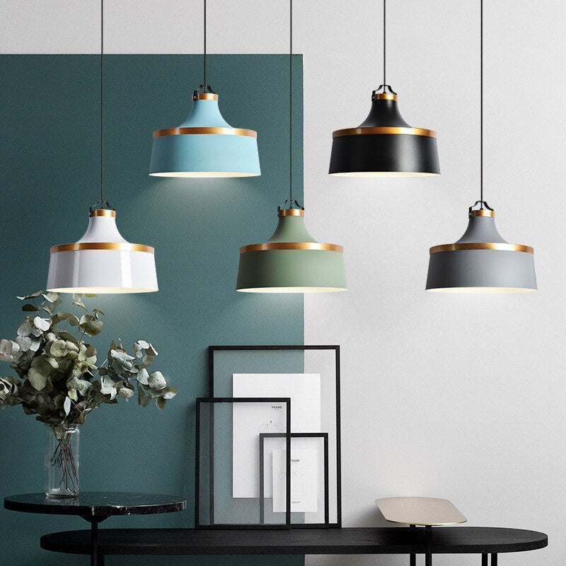 Valentina Modern Colorful Single Pendant Light, Metal Shade