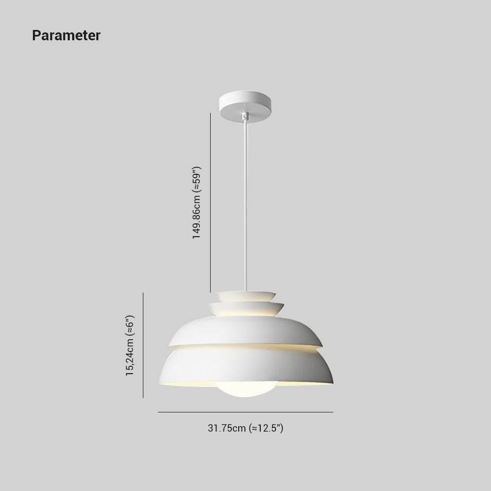 Valentina Modern White Pendant Light, Metal